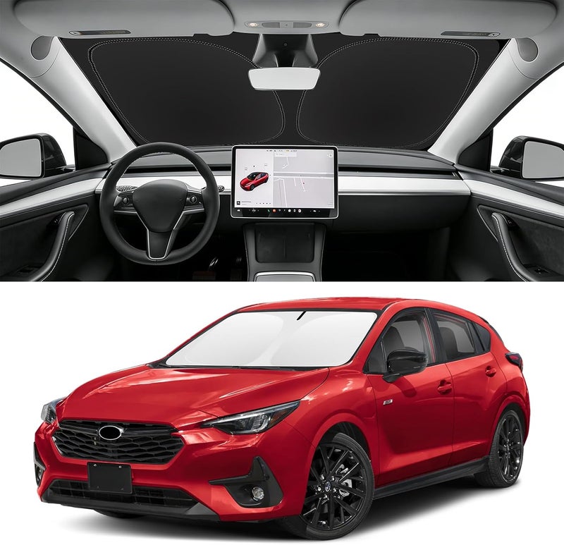 SLOGENTO Custom Fit Windshield Sun Shade for Subaru Impreza 2017-2026, Blocks UV & Heat, Front Window Sunshade, Easy Fold & Store - Image 1